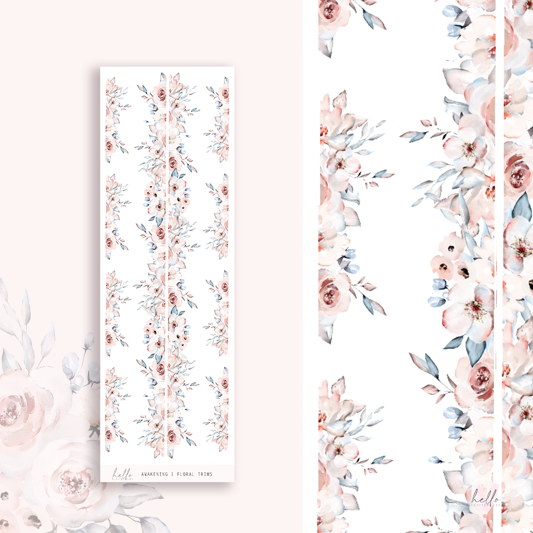 Floral trims | Awakening - planner stickers