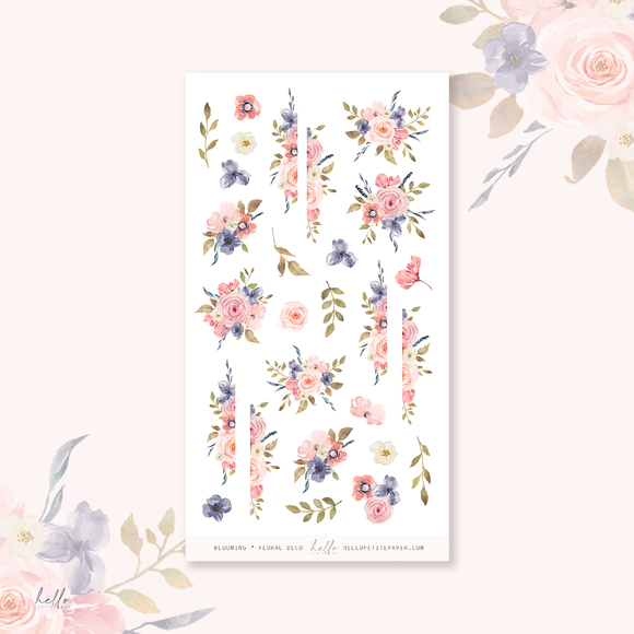 Blooming  - floral deco, planner stickers