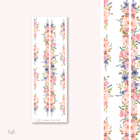 Floral trims | Blooming - planner stickers
