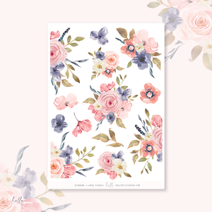 Blooming - Large Floral Deco Stickers