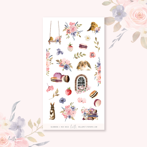 Blooming  - MIX deco, planner stickers