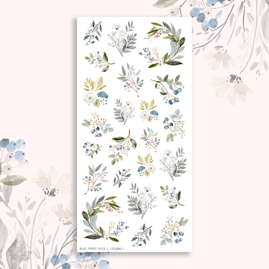 ﻿Blue Frost  - Deco stickers 1 (florals)