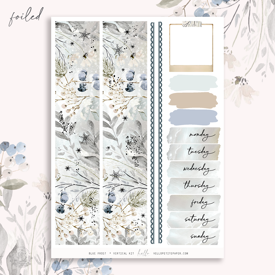 Blue Frost  - FOILED sticker kit