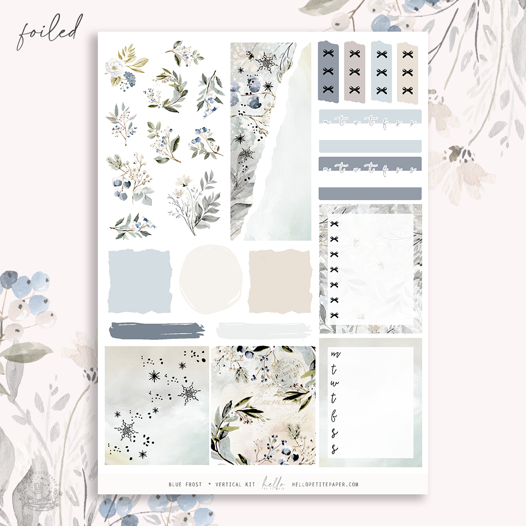 Blue Frost  - FOILED sticker kit