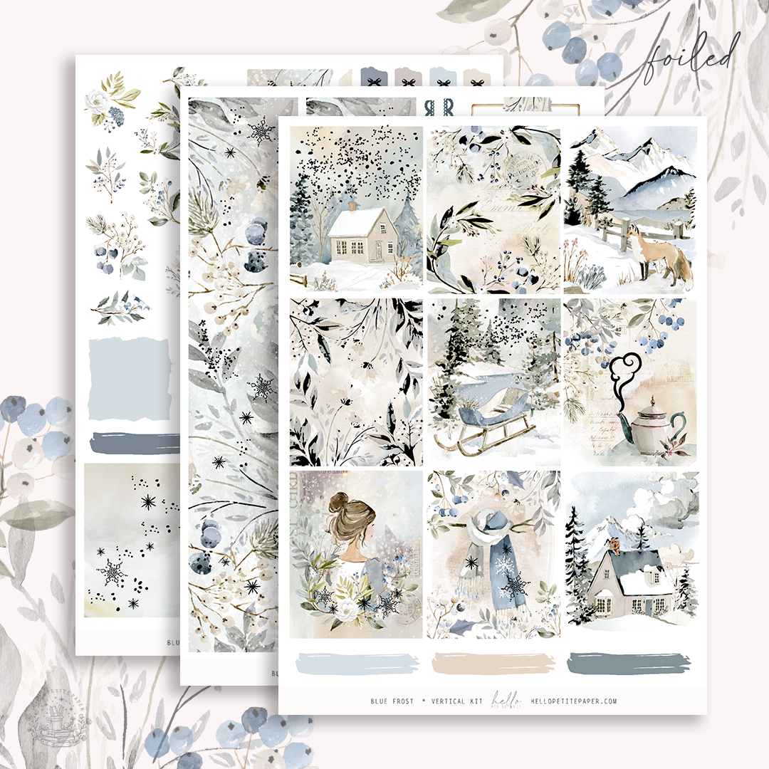 Blue Frost  - FOILED sticker kit