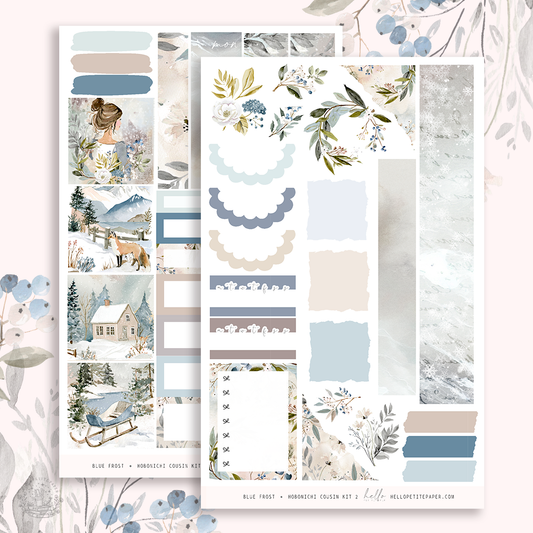 ﻿Blue Frost -  Hobonichi Cousin Sticker Kit