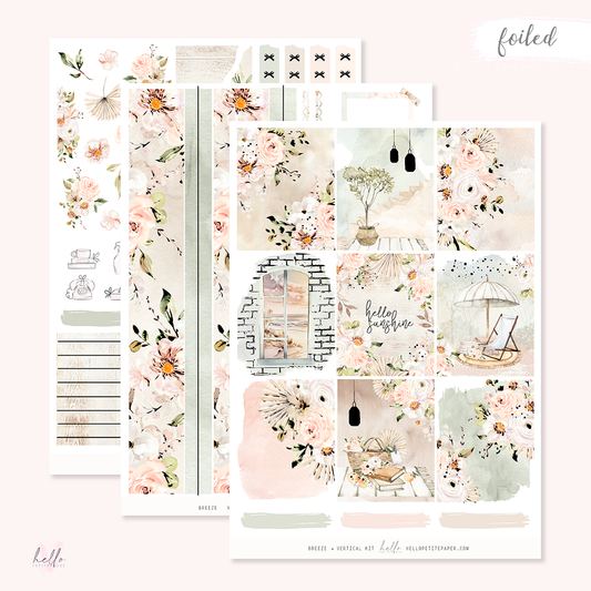 Breeze - FOILED KIT - premium matte paper sticker kit