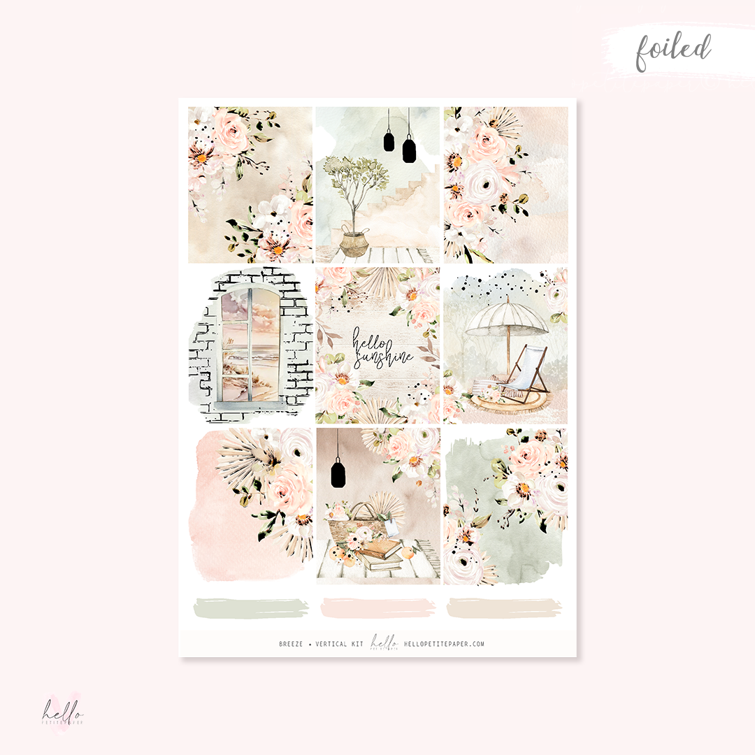 Breeze - FOILED KIT - premium matte paper sticker kit