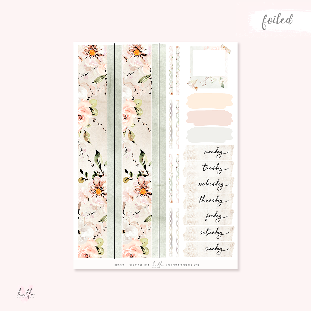 Breeze - FOILED KIT - premium matte paper sticker kit