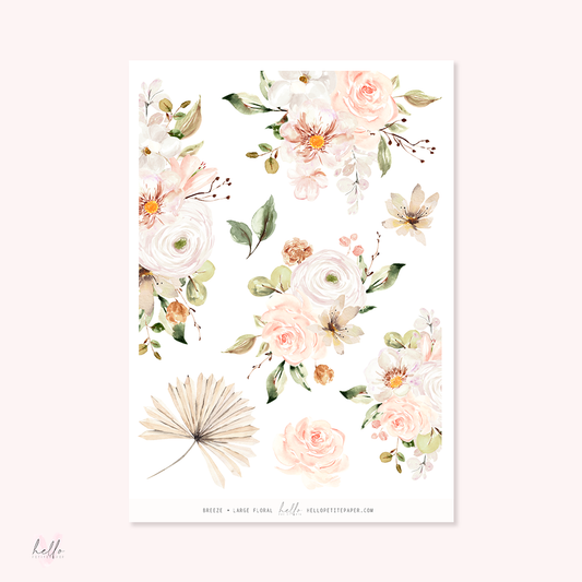 Breeze - Large Floral Deco Stickers