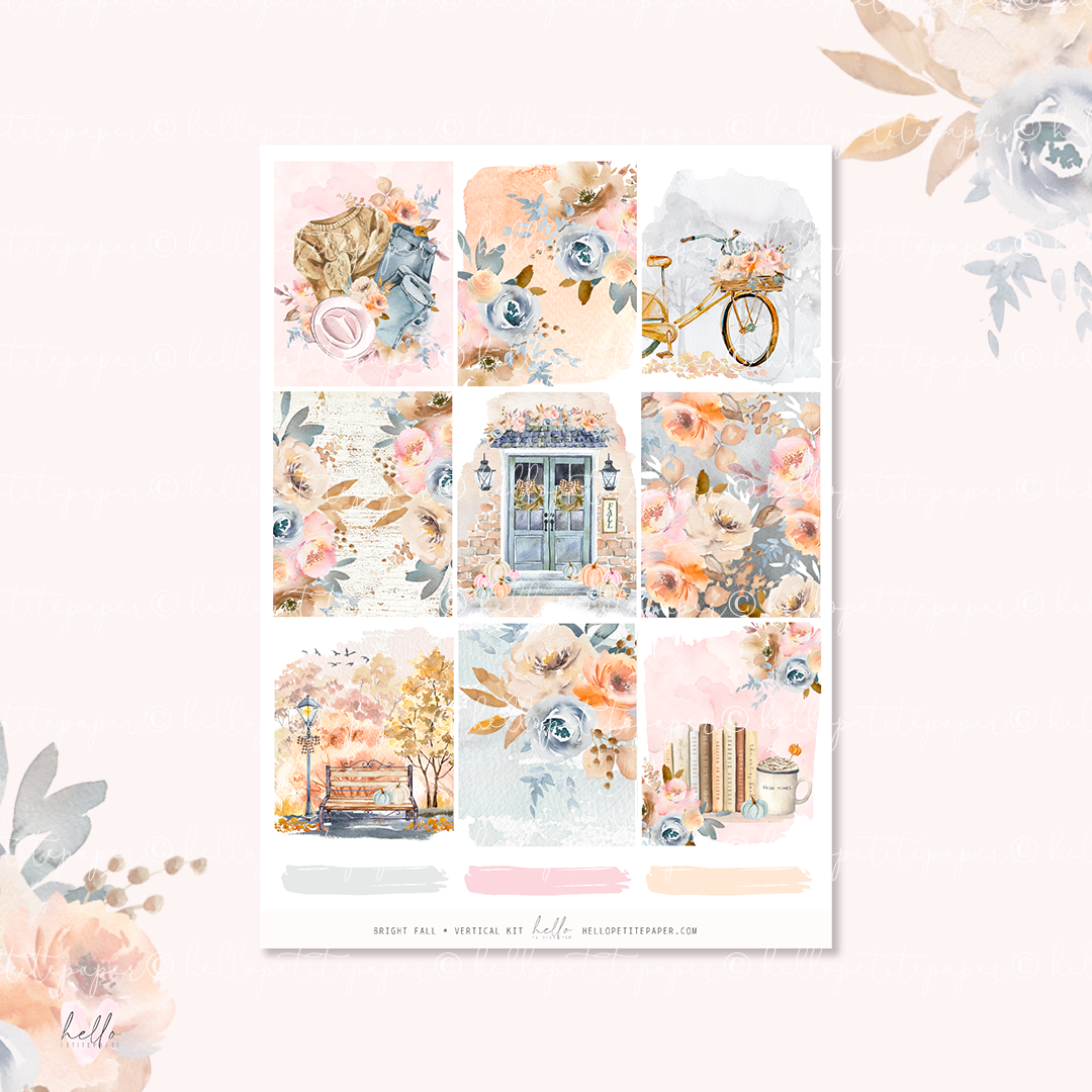Printable sticker kit - Bright Fall (4 sticker sheets)