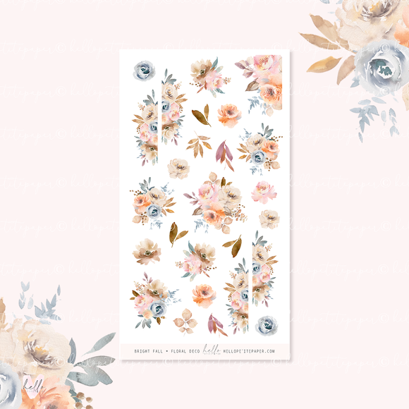 Bright Fall - floral deco, planner stickers
