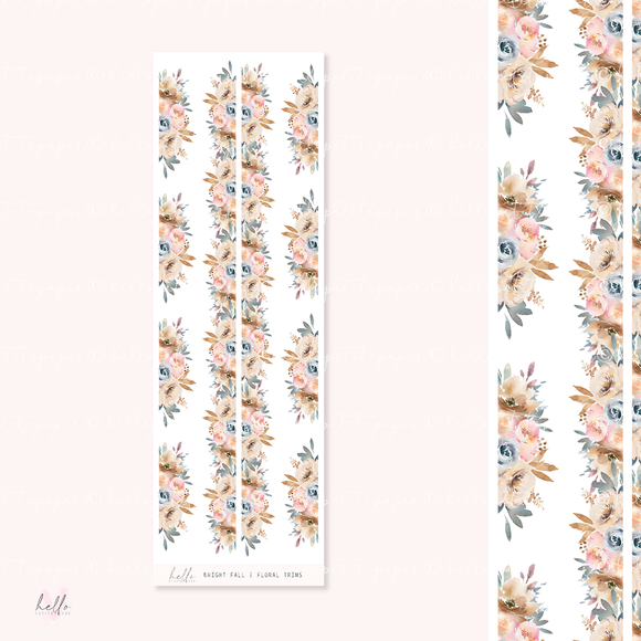 Floral trims | Bright Fall - planner stickers