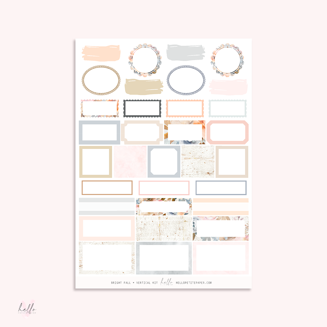 Printable sticker kit - Bright Fall (4 sticker sheets)