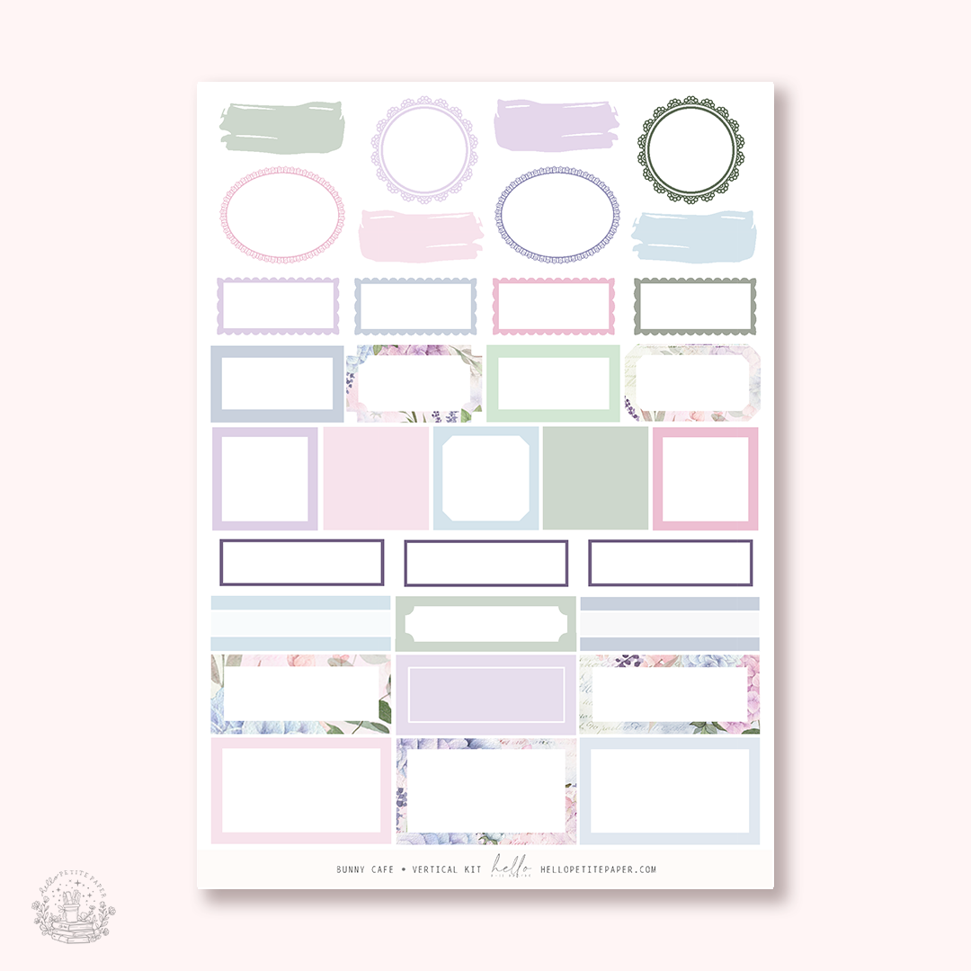Bunny Cafe - FOILED sticker kit