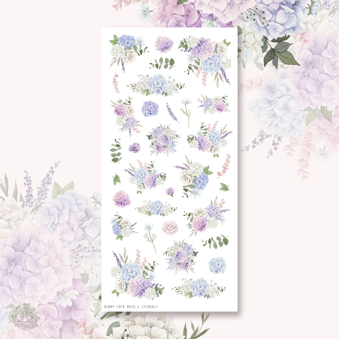 Bunny Cafe  - Deco stickers 1 (florals)