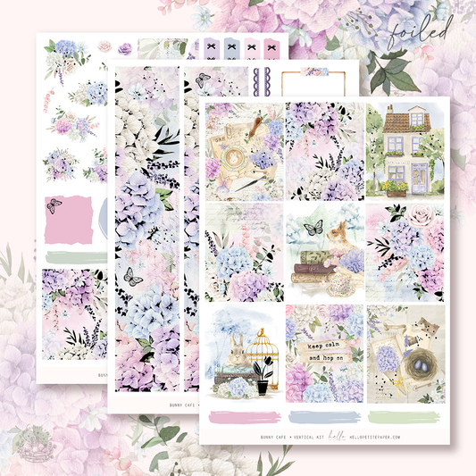 Bunny Cafe - FOILED sticker kit