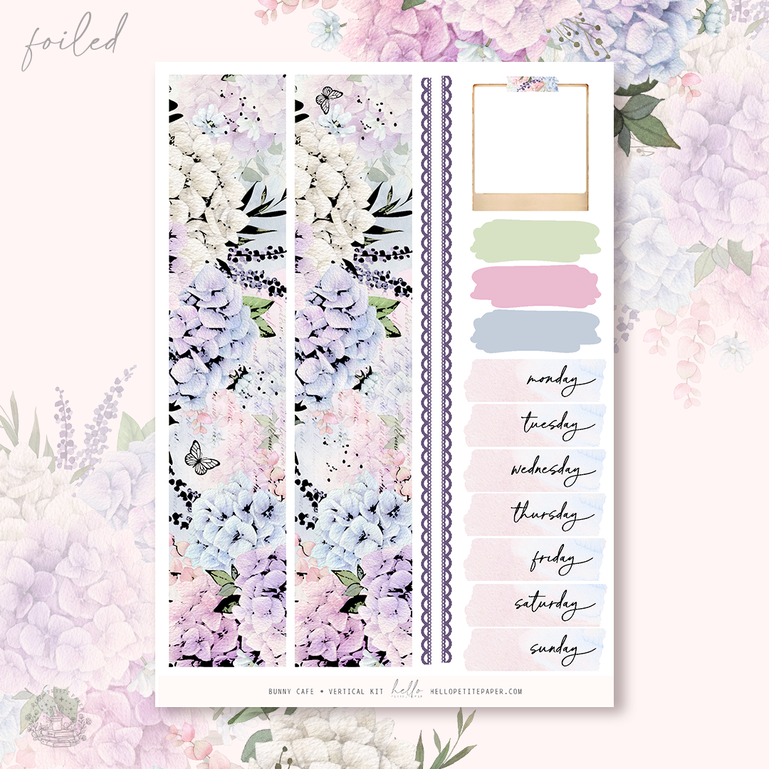 Bunny Cafe - FOILED sticker kit