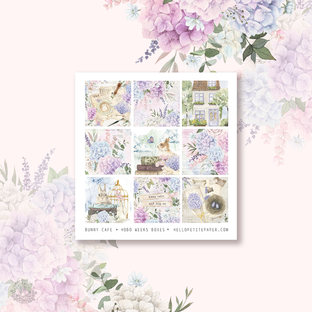 Bunny Cafe  - Hobonichi weeks sticker boxes