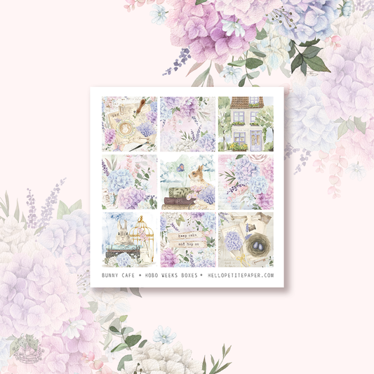Bunny Cafe  - Hobonichi weeks sticker boxes