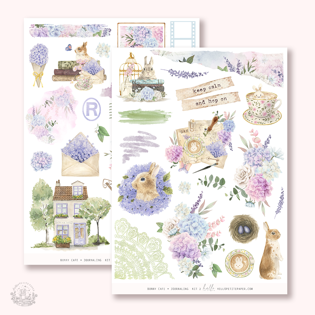 Bunny Cafe  - Journaling Sticker Kit
