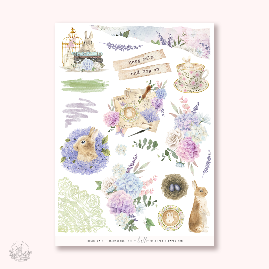 Bunny Cafe  - Journaling Sticker Kit