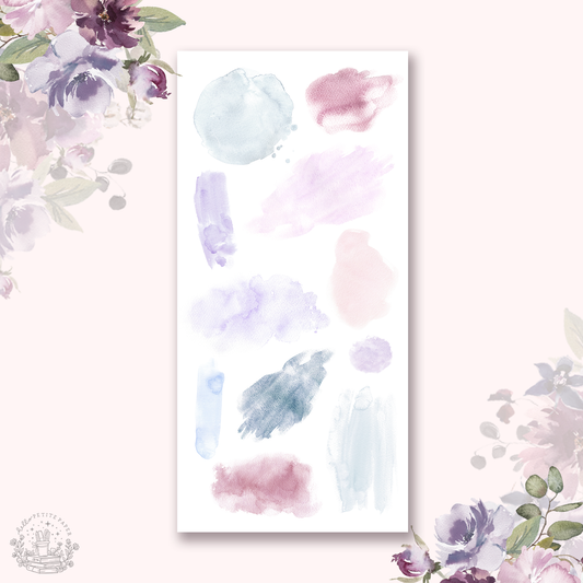 By the moonlight - Watercolor Swatches stickers