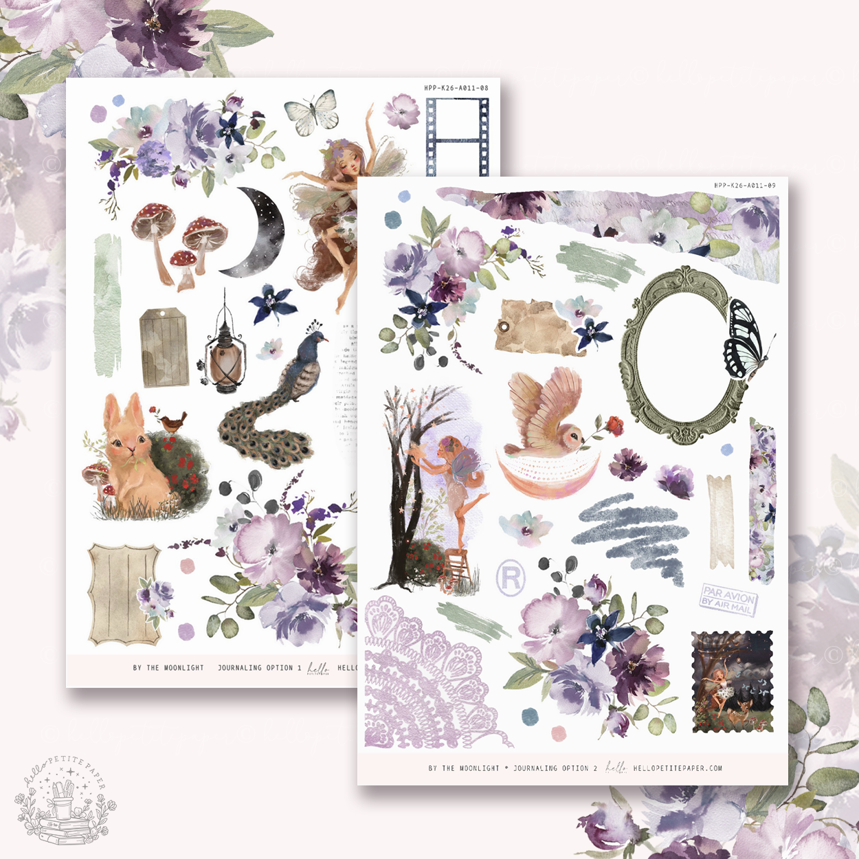 By the moonlight  - Journaling Sticker Kit