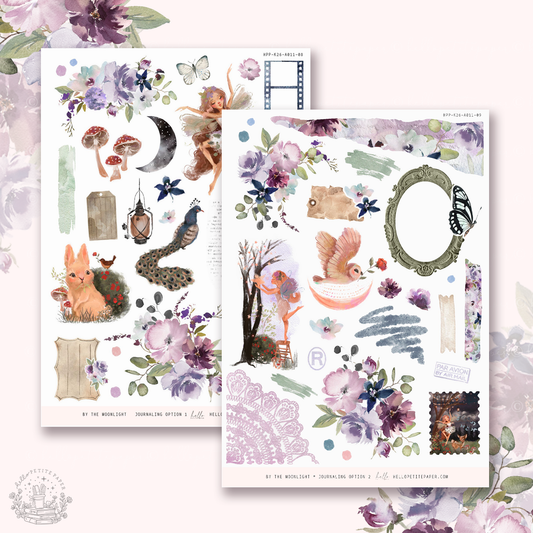 By the moonlight  - Journaling Sticker Kit