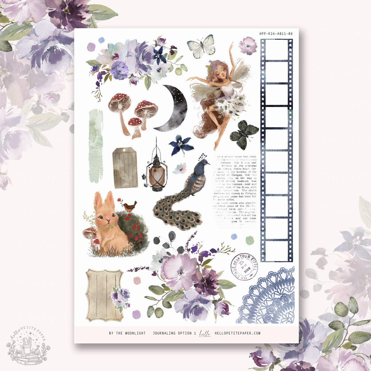 By the moonlight  - Journaling Sticker Kit