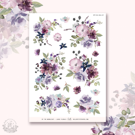 By the moonlight  - Large Floral Deco Stickers