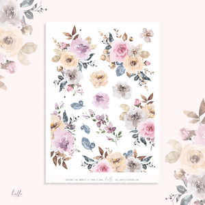Capture the moment - Large Floral Deco Stickers