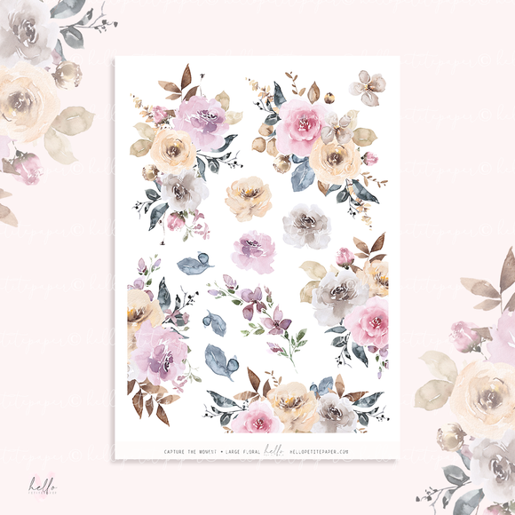 Capture the moment - Large Floral Deco Stickers
