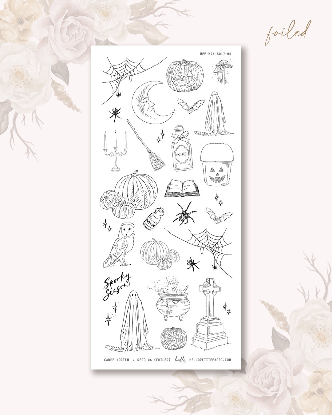 Carpe Noctem - Deco stickers (choose from 11 designs).