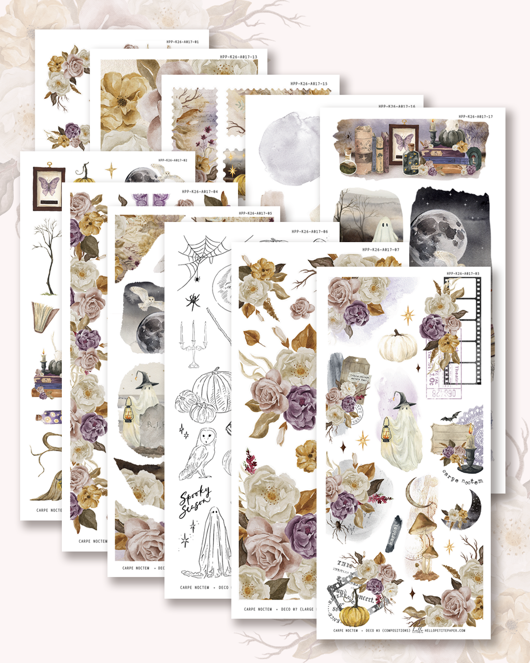 Carpe Noctem - Deco stickers (choose from 11 designs).