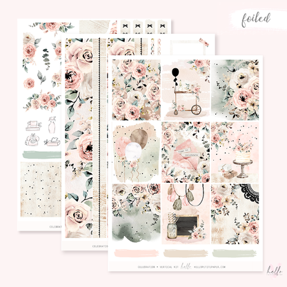 Celebration/So Loved - FOILED KIT - premium matte paper sticker kit