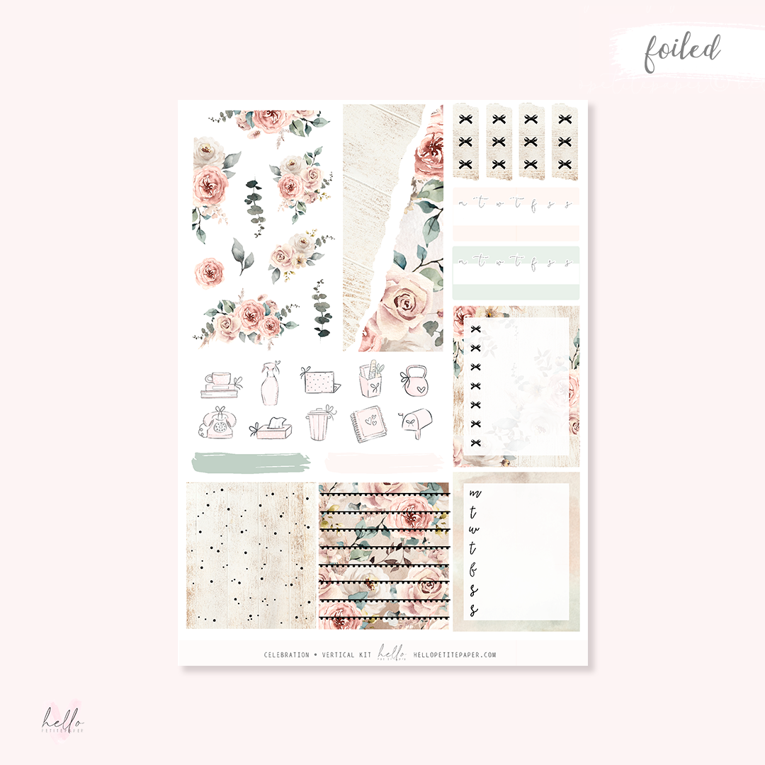 Celebration/So Loved - FOILED KIT - premium matte paper sticker kit