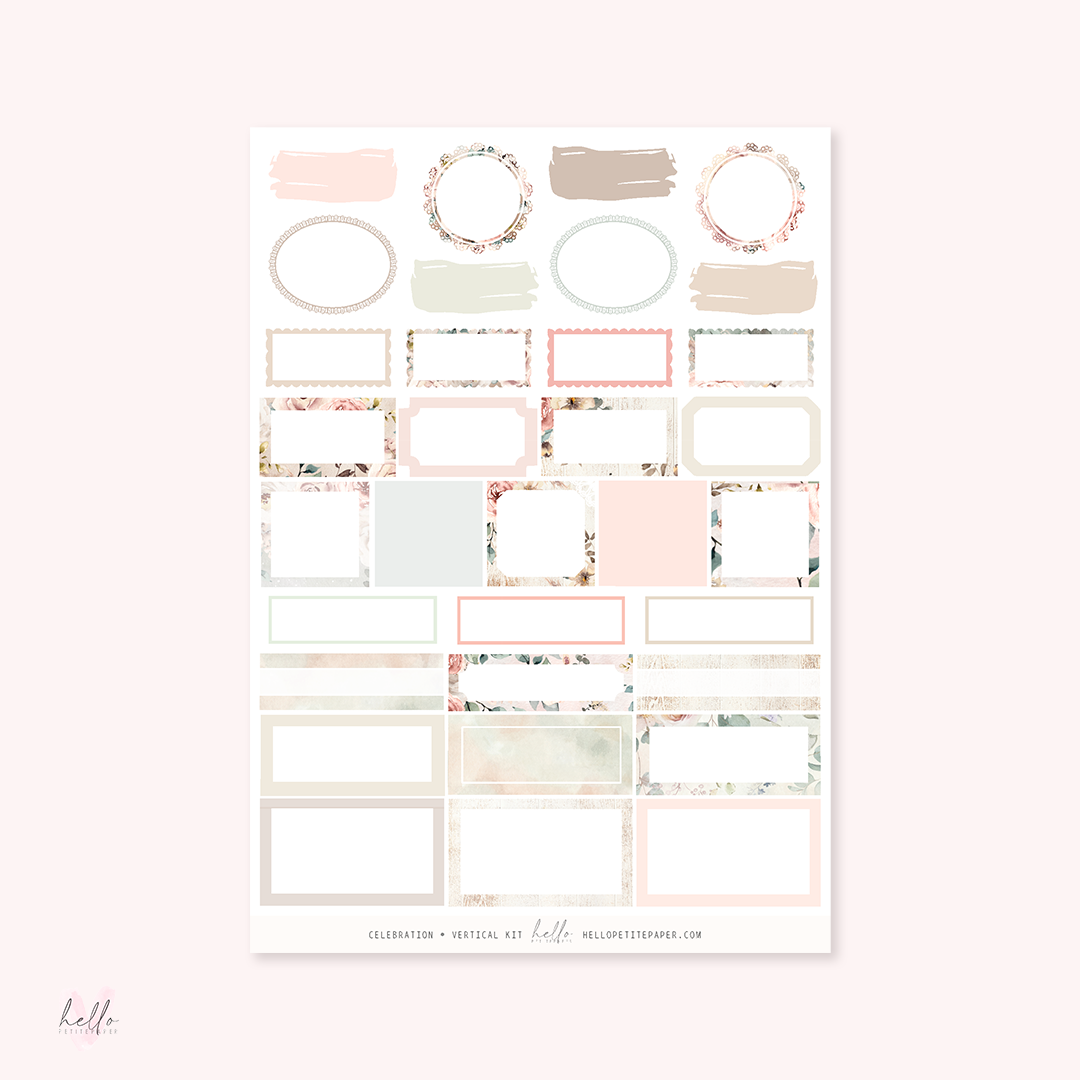 Celebration/So Loved - FOILED KIT - premium matte paper sticker kit