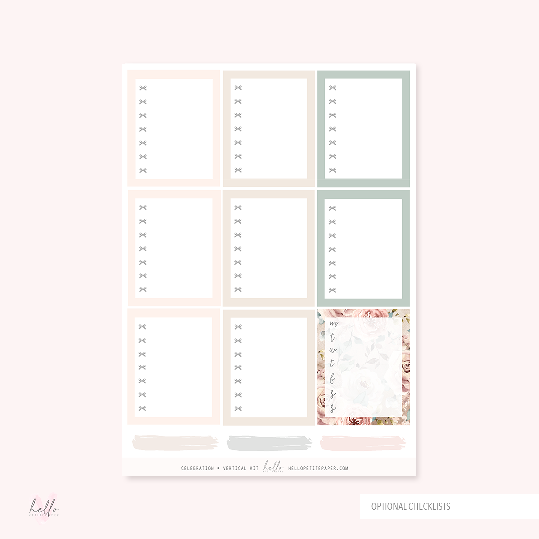 Celebration/So Loved - FOILED KIT - premium matte paper sticker kit