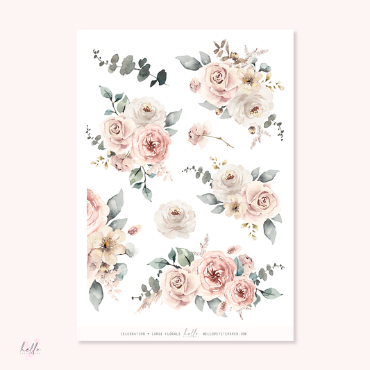 Celebration - Large Floral Deco Stickers