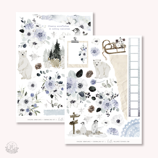 Chasing Snowflakes - Journaling Sticker Kit