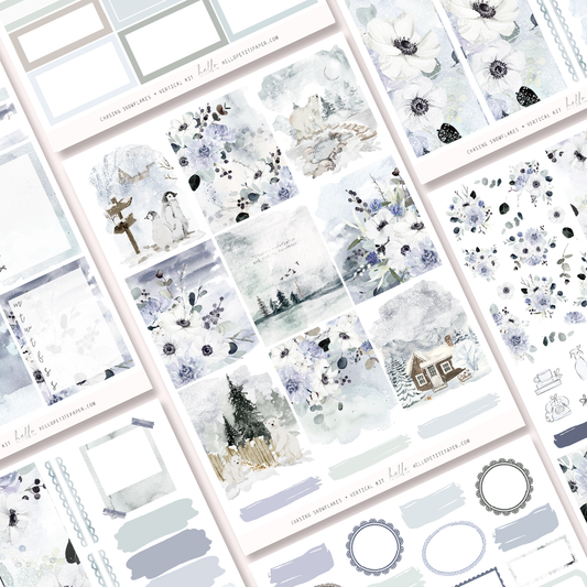 Chasing Snowflakes - planner sticker kit