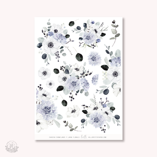 Chasing Snowflakes - Large Floral Deco Stickers