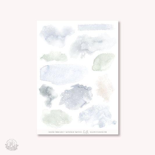 Chasing Snowflakes - Watercolor Swatches