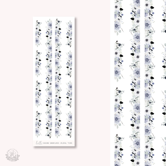 Chasing Snowflakes  - floral trims | planner stickers