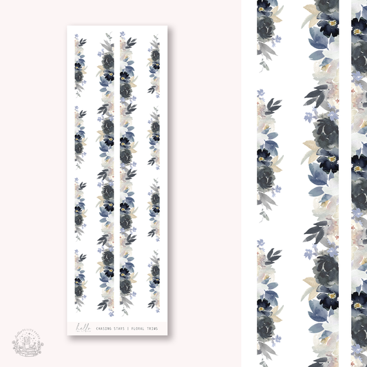 Chasing Stars - floral trims | planner stickers