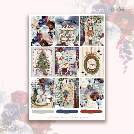 Christmas Memories - GOLD foiled deco boxes.