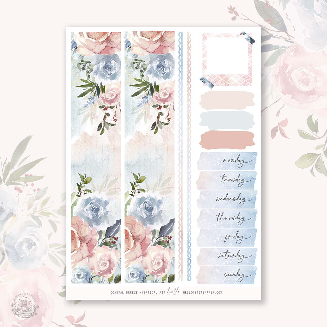 Coastal Breeze  - planner sticker kit (4 sheets or a la carte)