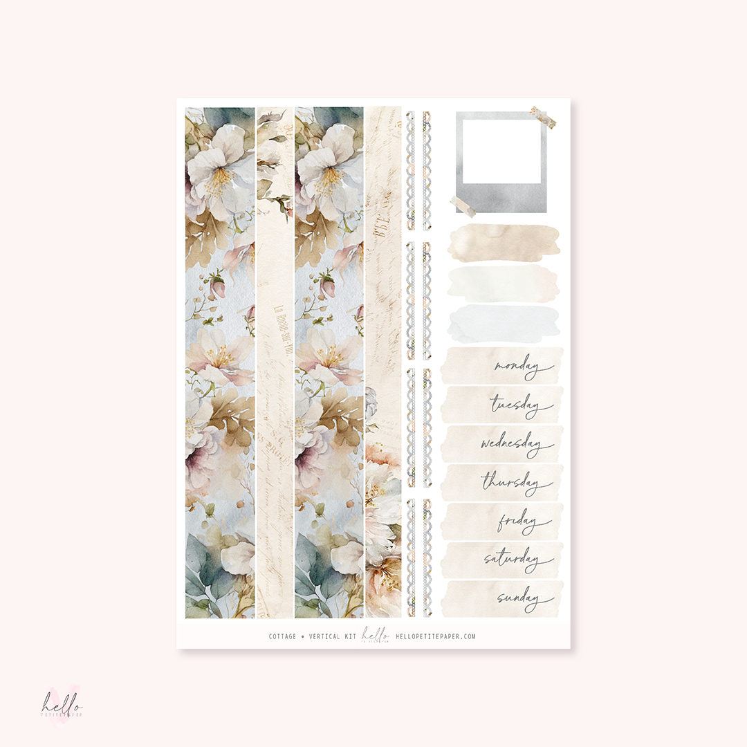 Printable sticker kit - Cottage (4 sticker sheets)