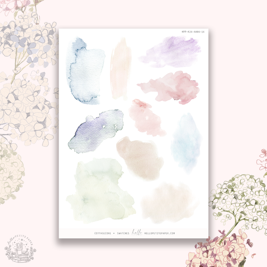 Cottagecore  - Watercolor Swatches stickers
